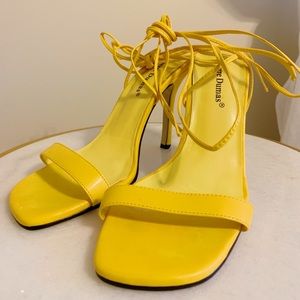 Yellow Strappy Pierre Dumas Heels
